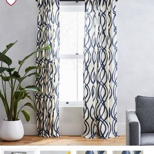 West Elm scribble curtains 96”